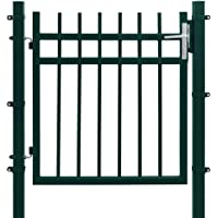 Los mejores  - SONGMICS Puerta de jardín de acero galvanizado- Puerta para valla- Robusta y duradera- con cerradura- Manija y llave…